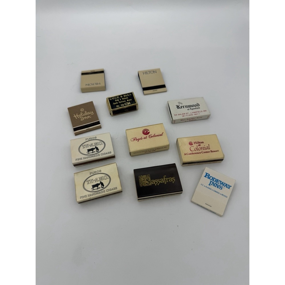 Lot of 11 Vintage Hotel Matchbooks Unstruck Assorted Advertising Matches